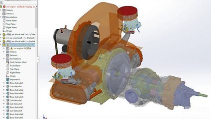 反置式发动机设计结构模型及其装配流程解析